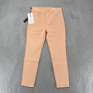 Rag & Bone High Rise Skinny Jeans Womens 25 Coral Stretch Denim‎ Pastel Spring